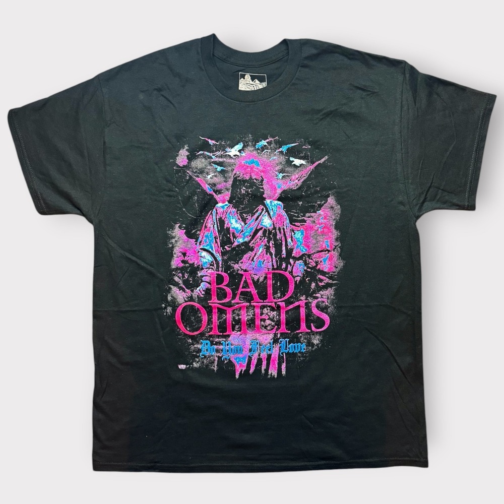 Bad Omens Do You Feel Alive T-Shirt Sumerian Records Black Pink Blue Mens Medium